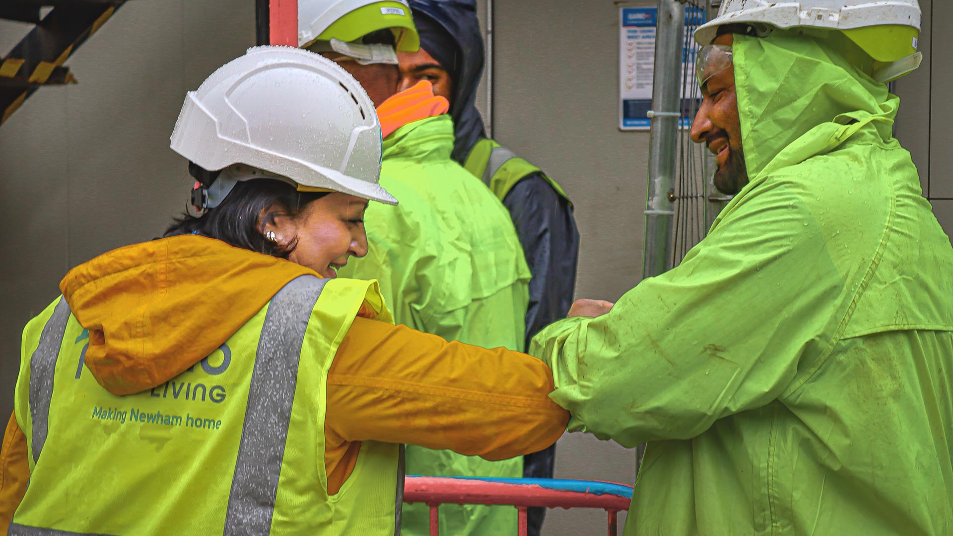 Mayor Rokhsana Fiaz on site 